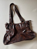 Y2K Brown Faux Aligator Bag