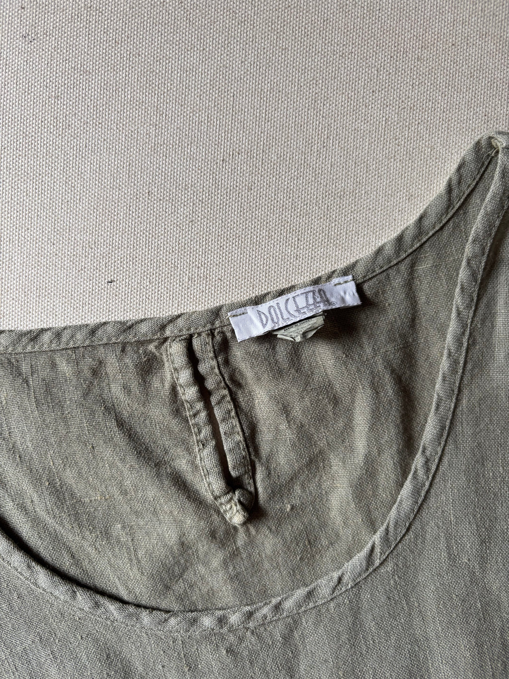 1990s Sage Linen Tank Top