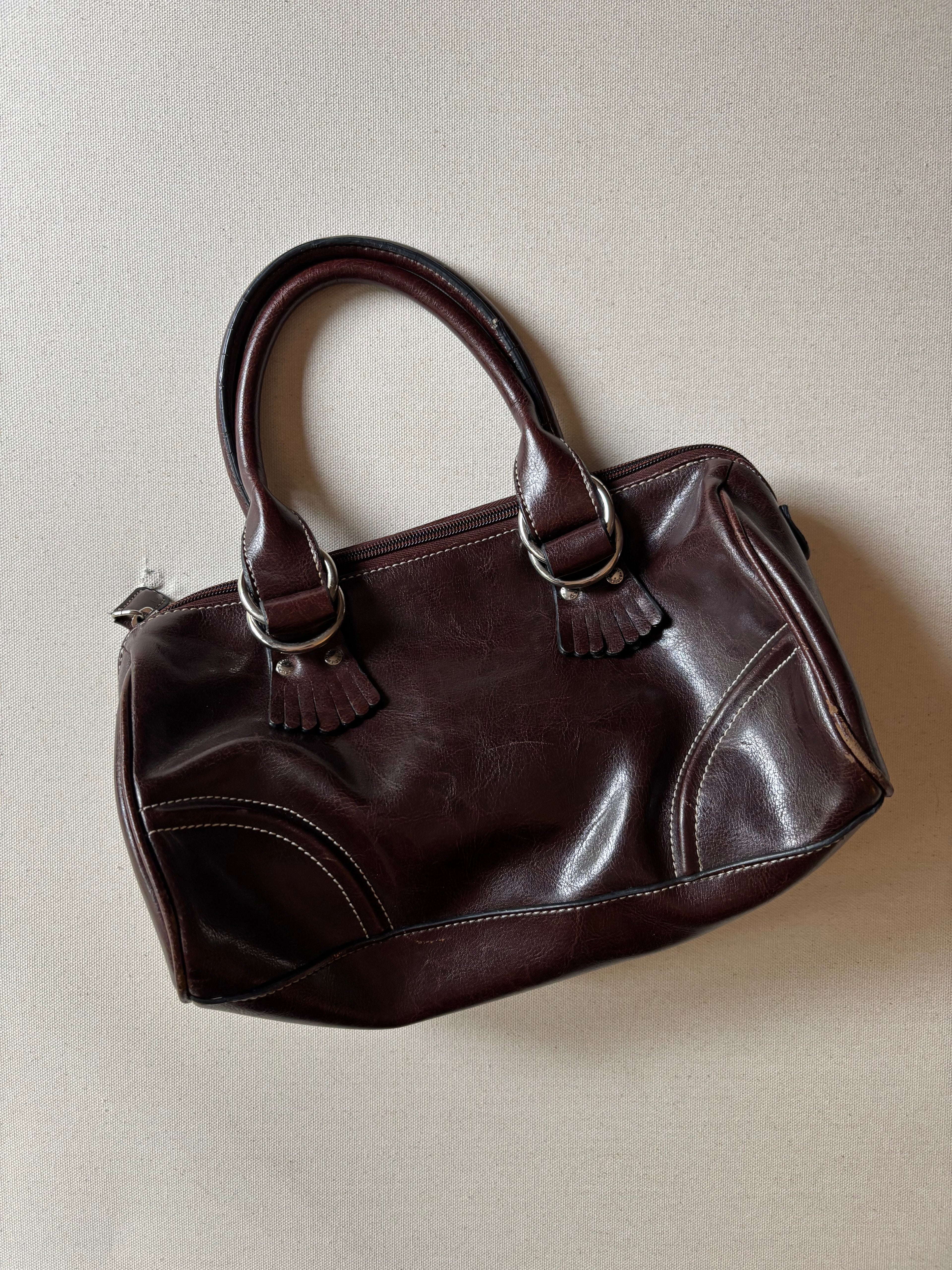 Y2K Brown Leather Tommy Bag