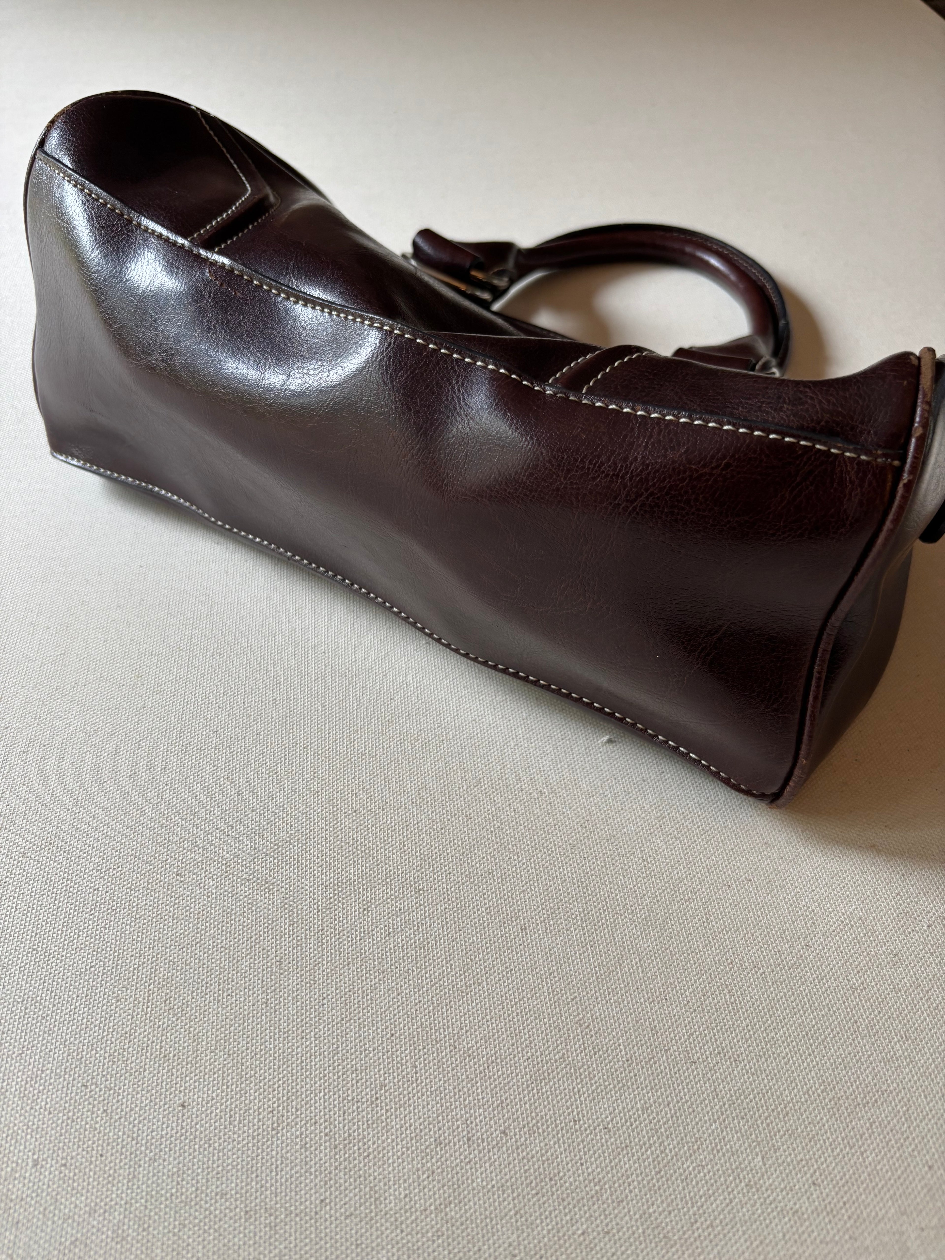 Y2K Brown Leather Tommy Bag