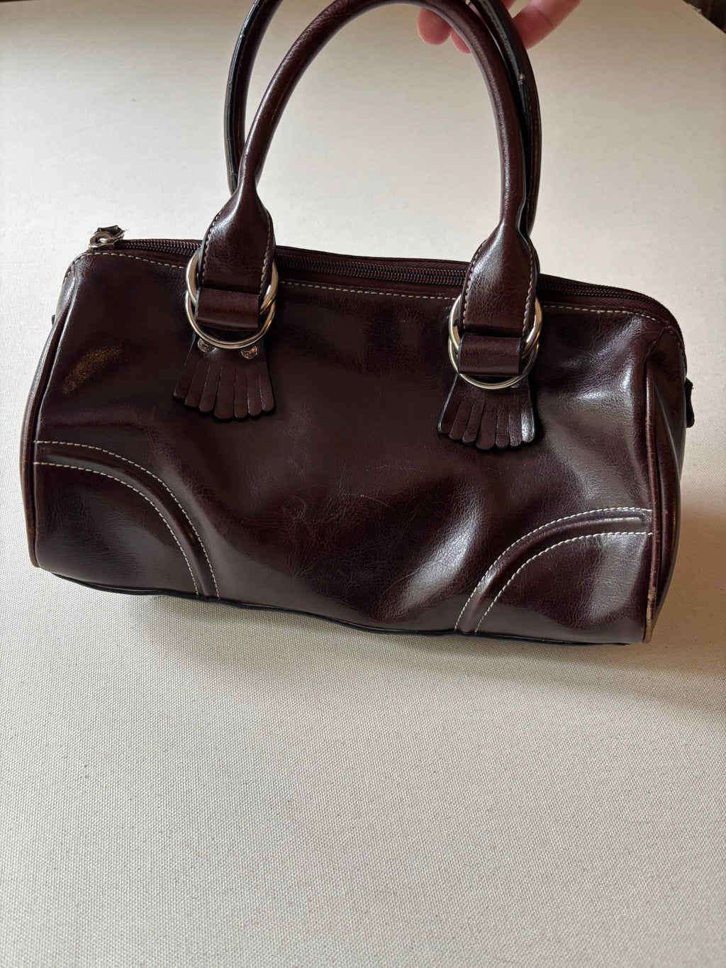 Y2K Brown Leather Tommy Bag