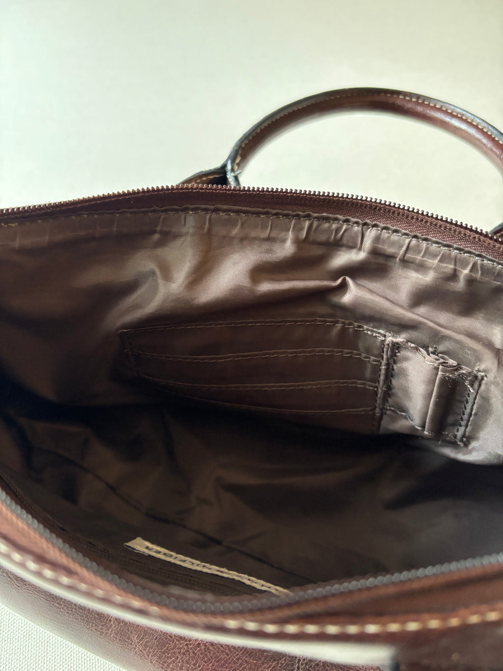 Y2K Brown Leather Tommy Bag