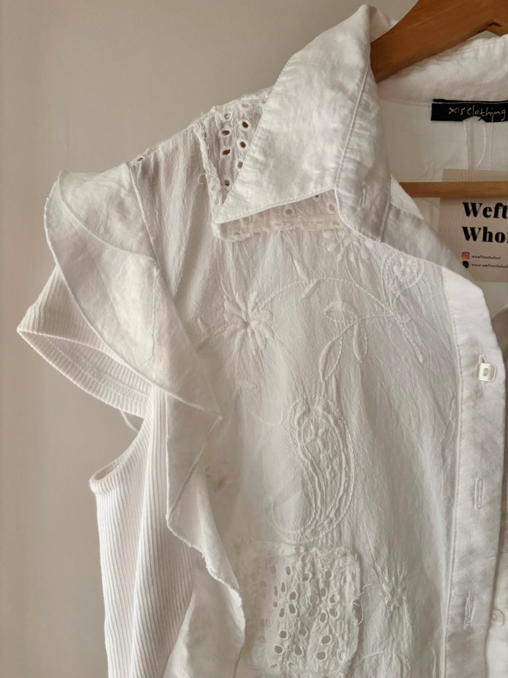 Y2K Cotton Floral Patchwork Top with Ruffles
