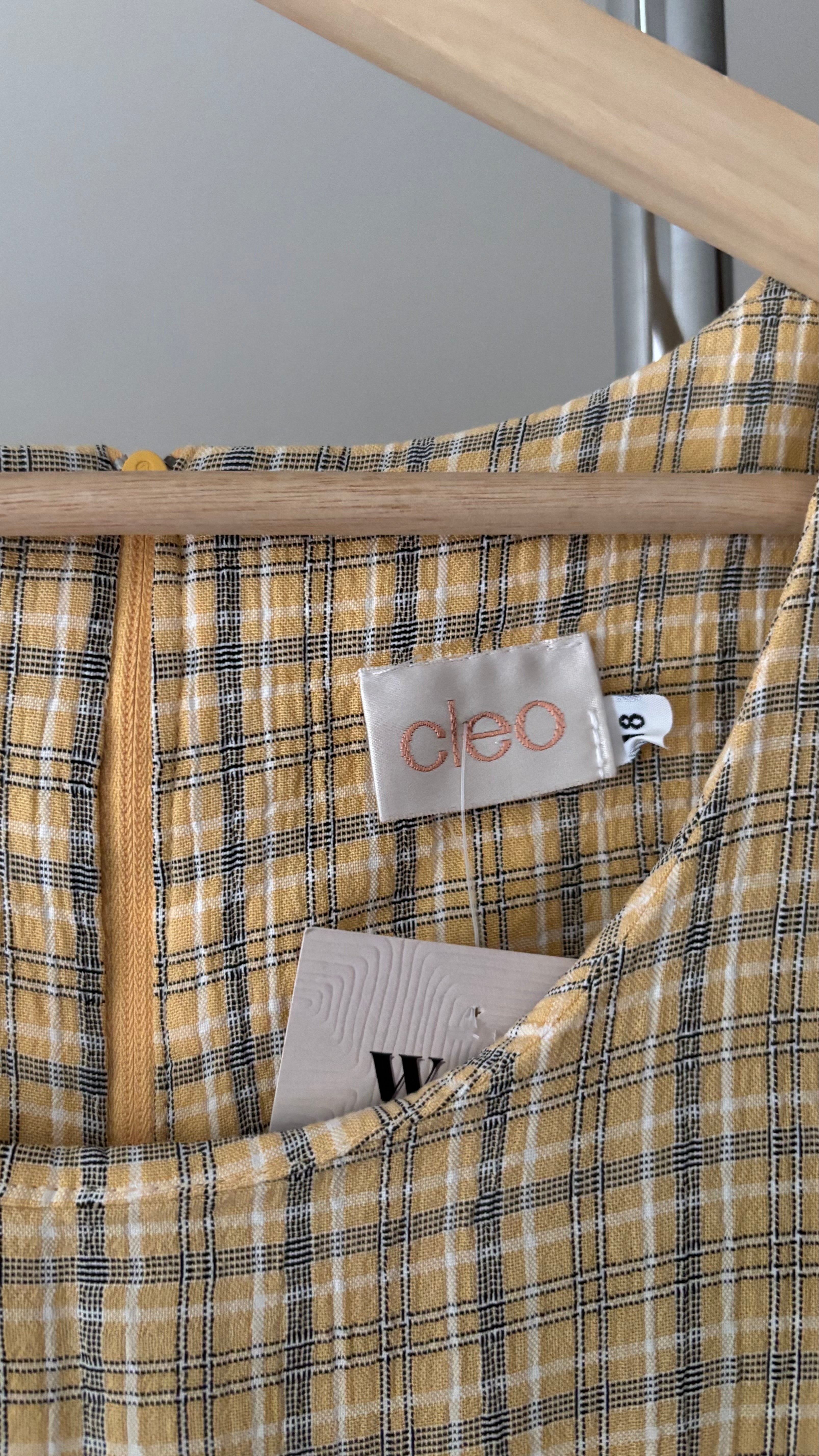 1990s Lightweight & Soft Yellow Plaid Dress