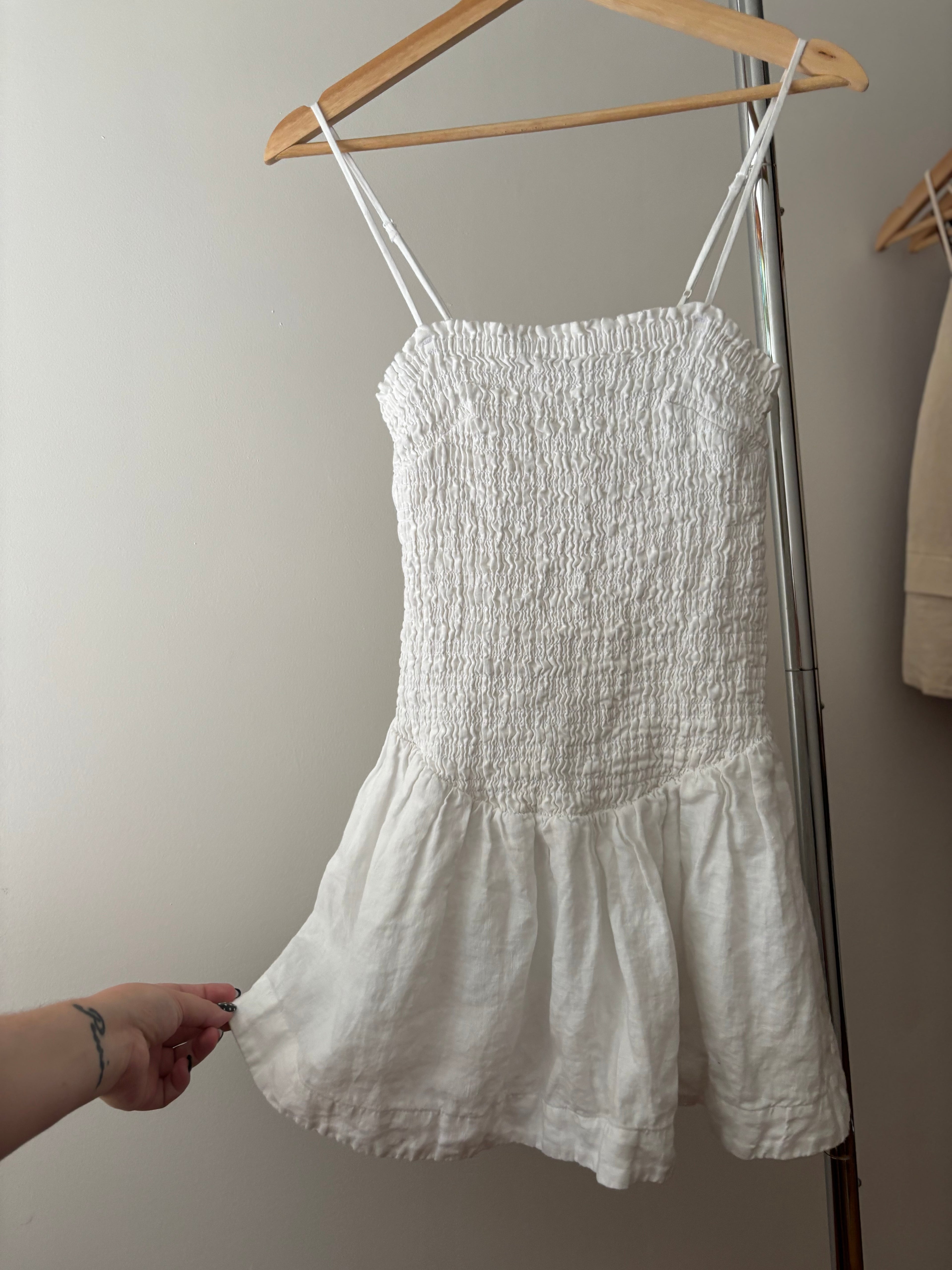 Wilfred White Linen Mini Dress (NWT)