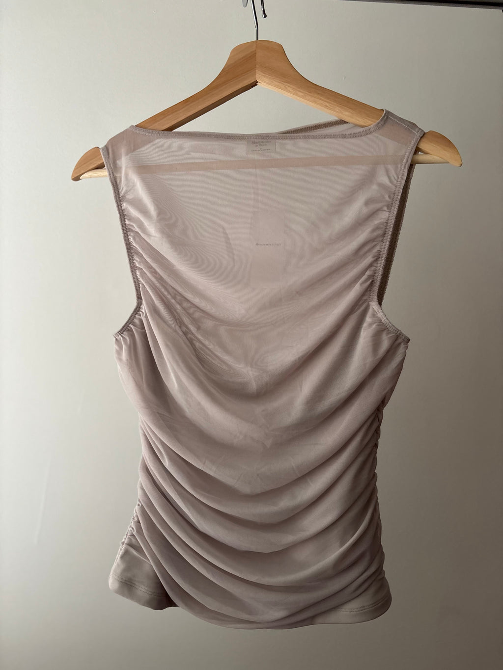 Beige Mesh Top with Interior Tube Top (NWT)