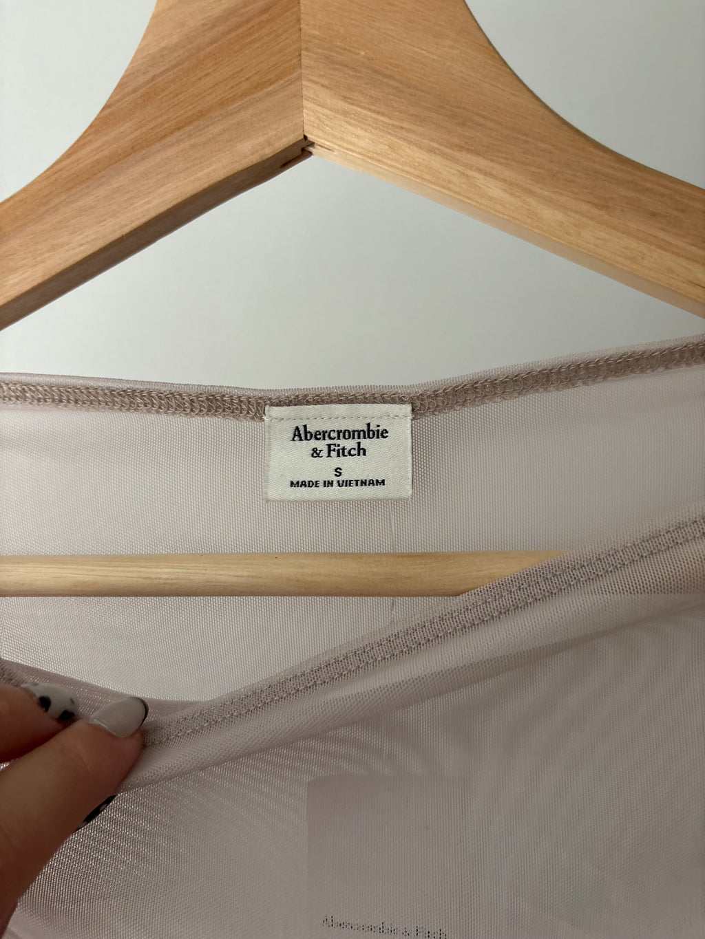 Beige Mesh Top with Interior Tube Top (NWT)
