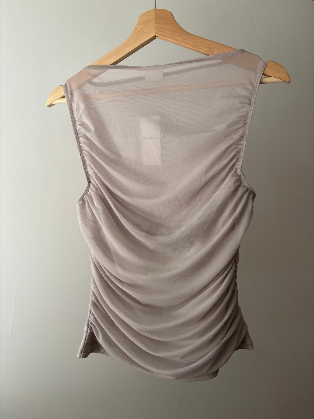 Beige Mesh Top with Interior Tube Top (NWT)