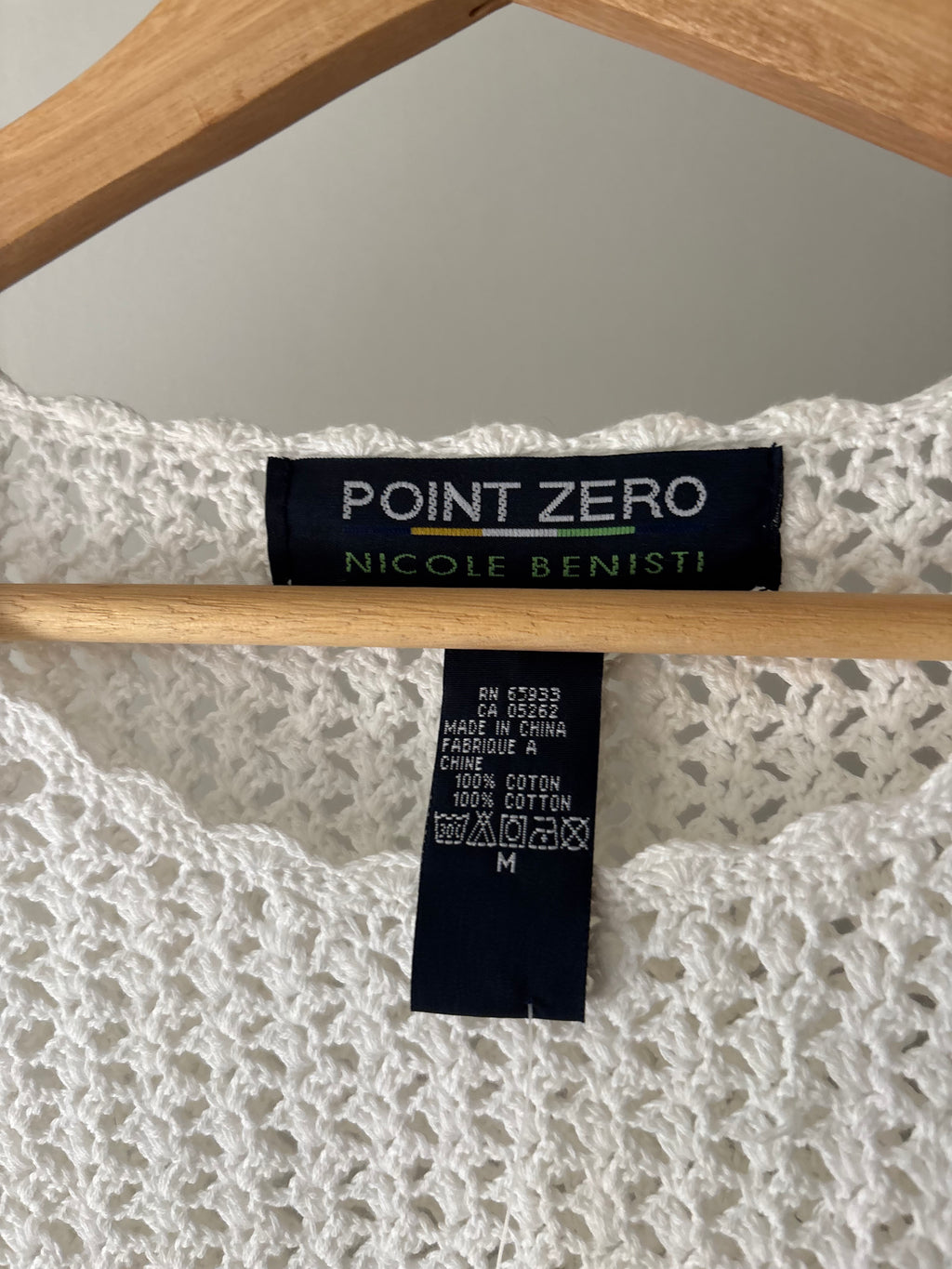 Y2K Soft Cotton Crochet Long Sleeve Top (NWT)