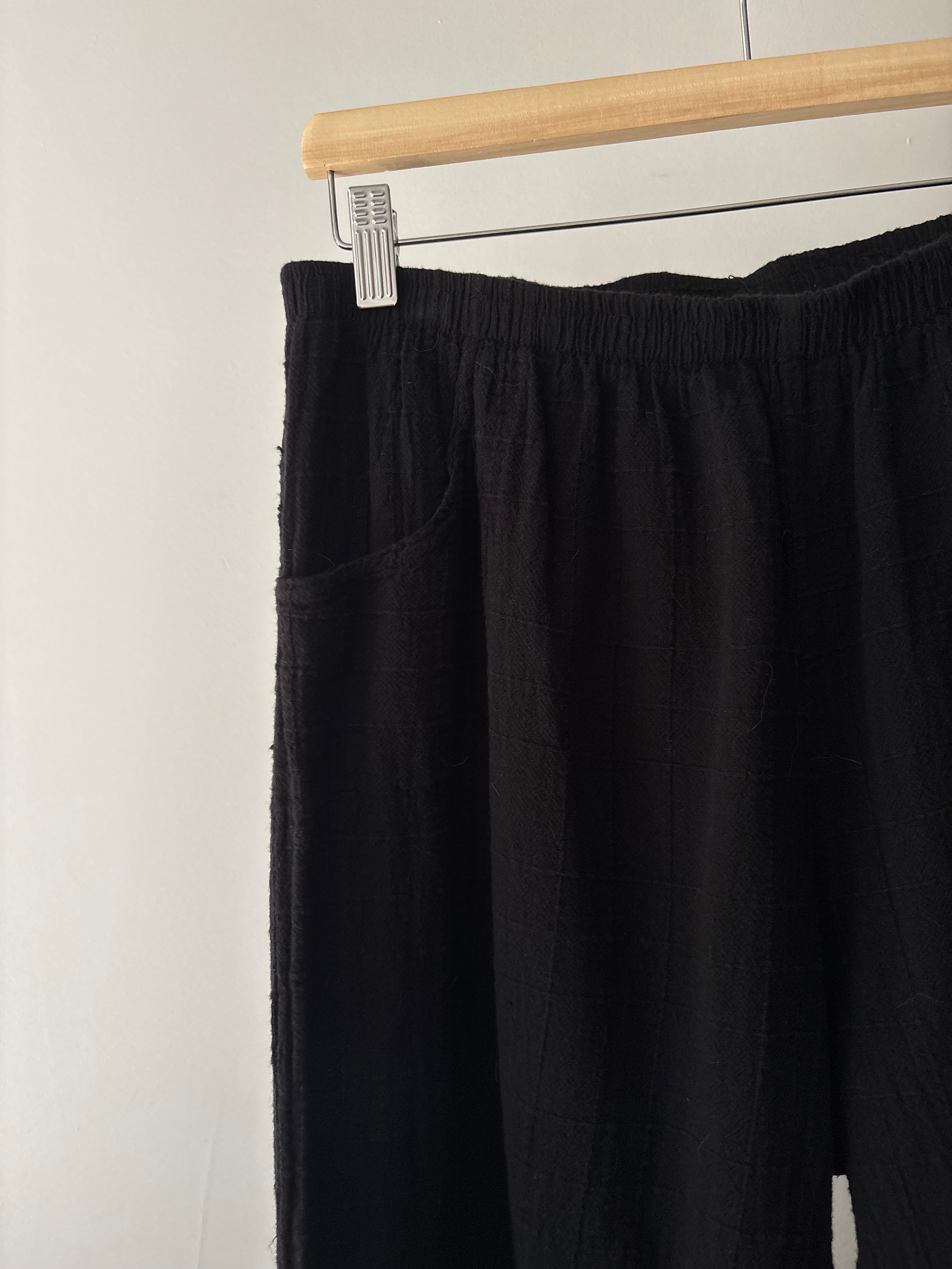 Y2K Waffle Cotton Capris with Ties & Pockets | size 30-40"