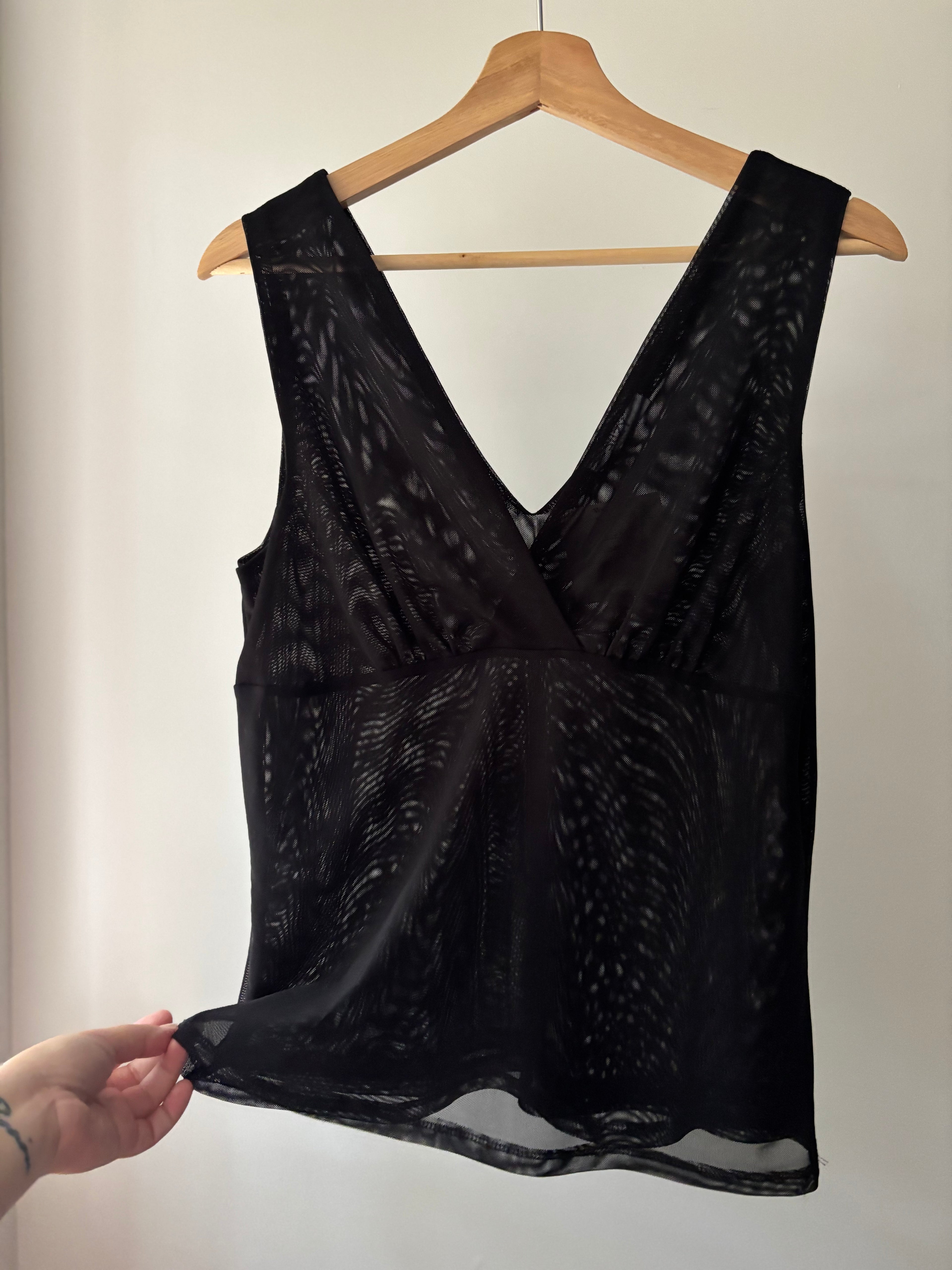 Y2K Double Layer Mesh Top