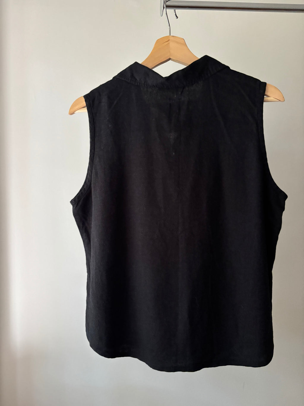 1990s Boxy Linen Sleeveless Top