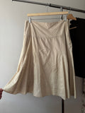 1990s Embroidered Cotton Midi Skirt with Beads | size 32"