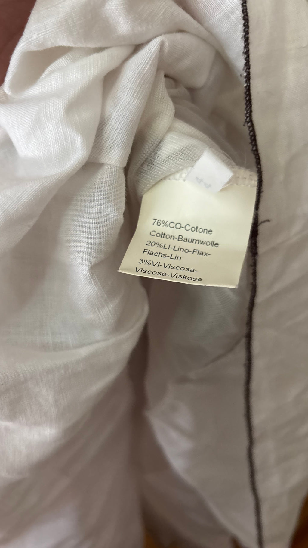 Y2K Italian Linen Blend Ruffled Dress with Buttons & Roses