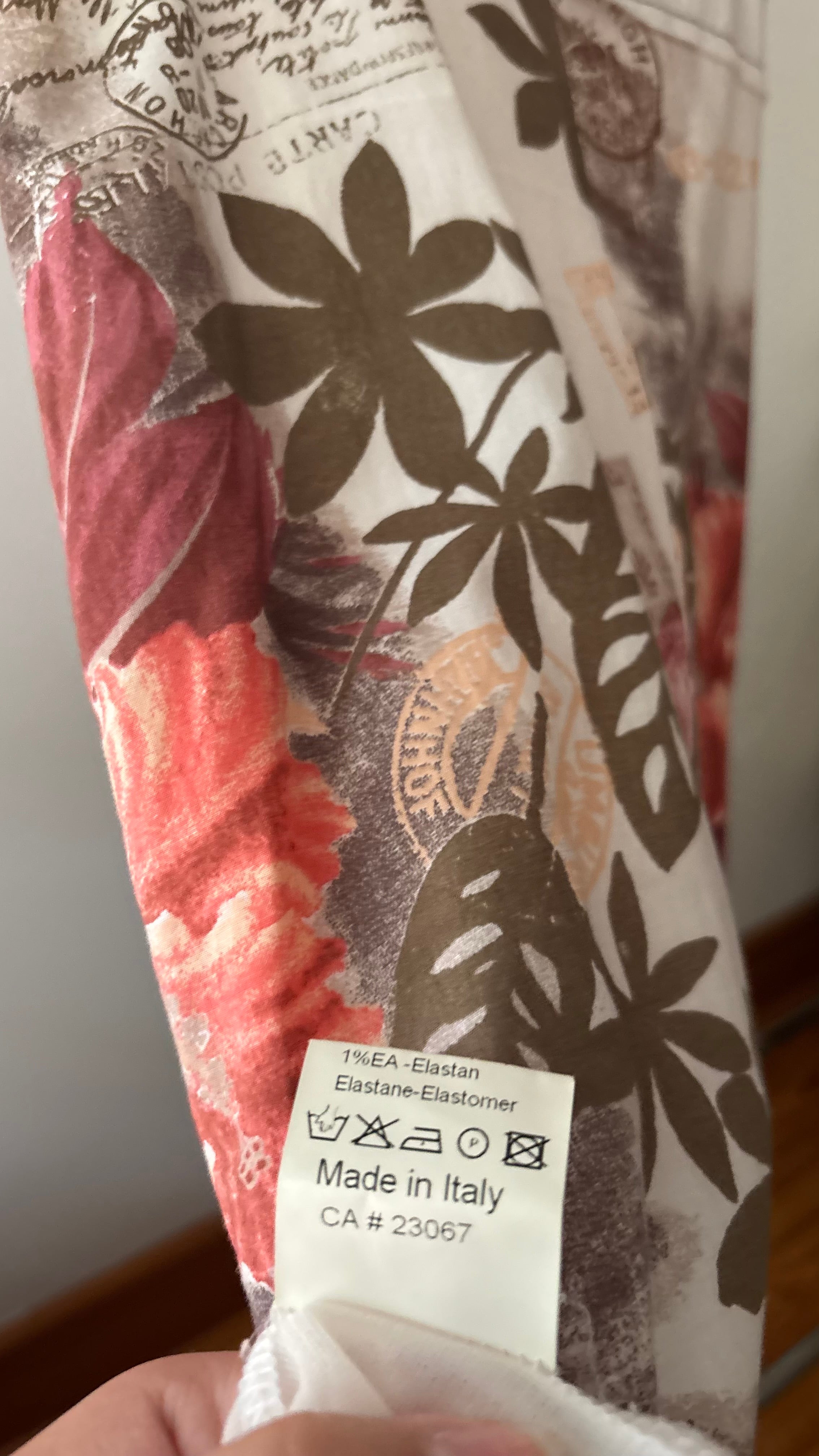 Y2K Italian Linen Blend Ruffled Dress with Buttons & Roses