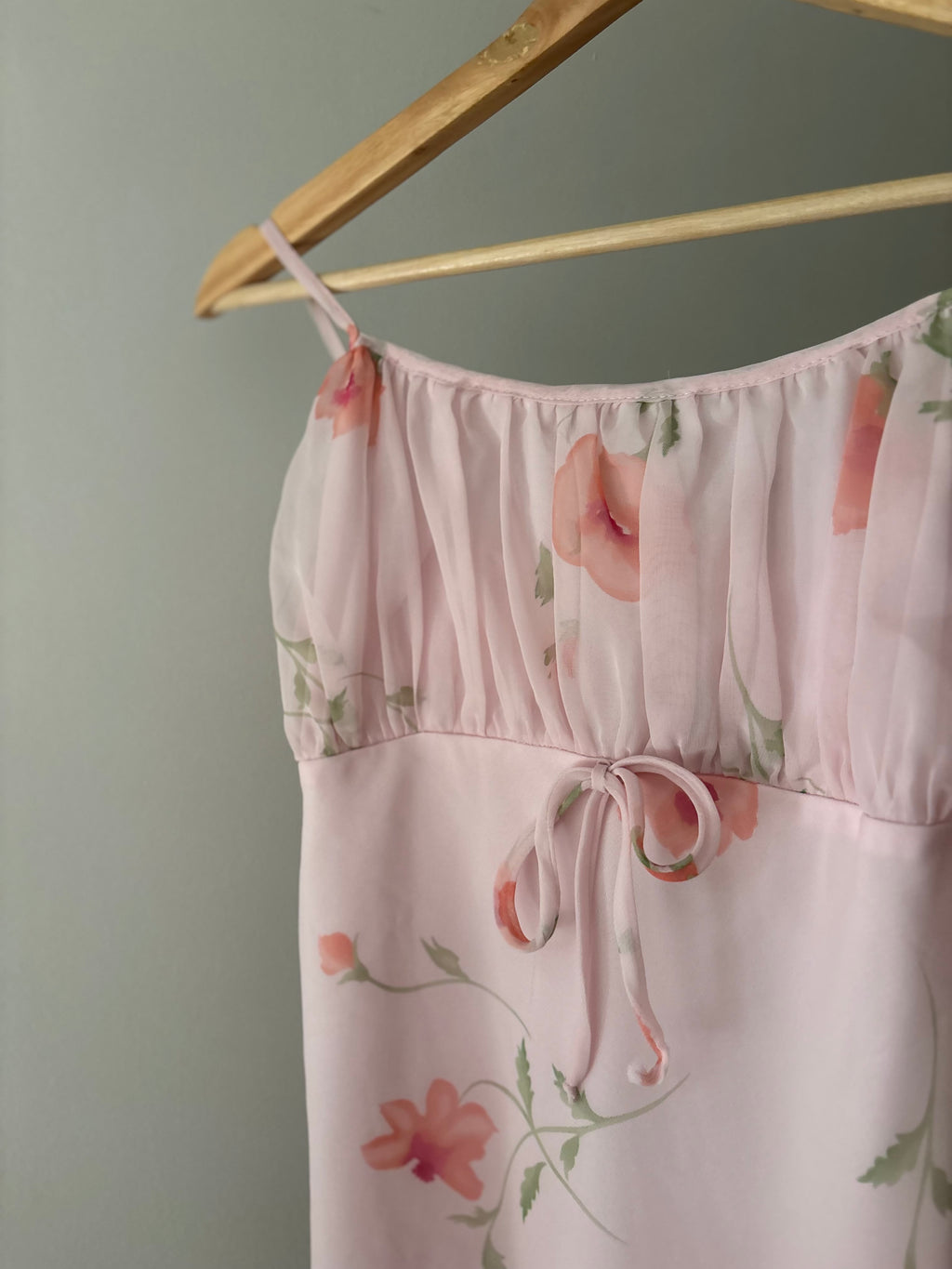 1990s Pink Floral Dress