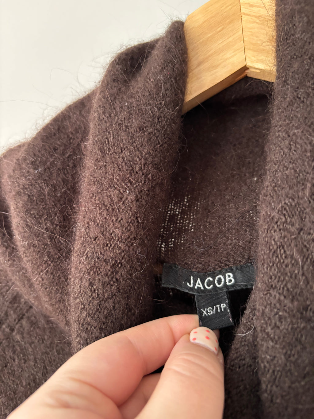 Y2K Brown Wool Blend Fitted Turtleneck | Vintage Angora Blend Sweater