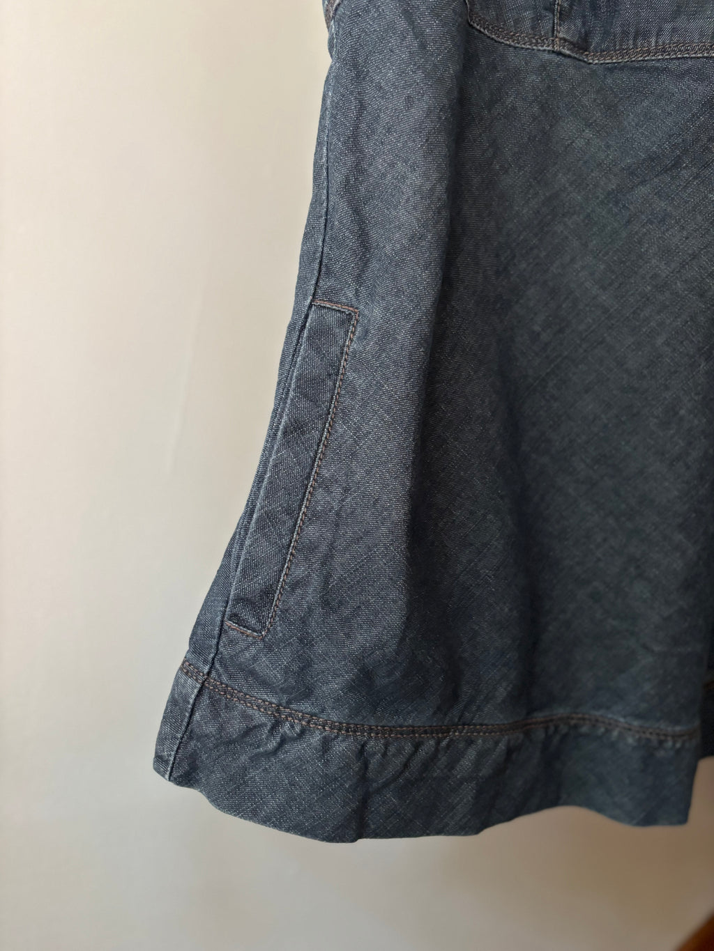 Y2K Denim Square Neck Top with Pockets