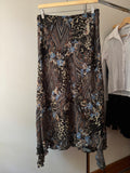 1990s Paisley Asymmetrical Maxi Skirt | size 30-34"