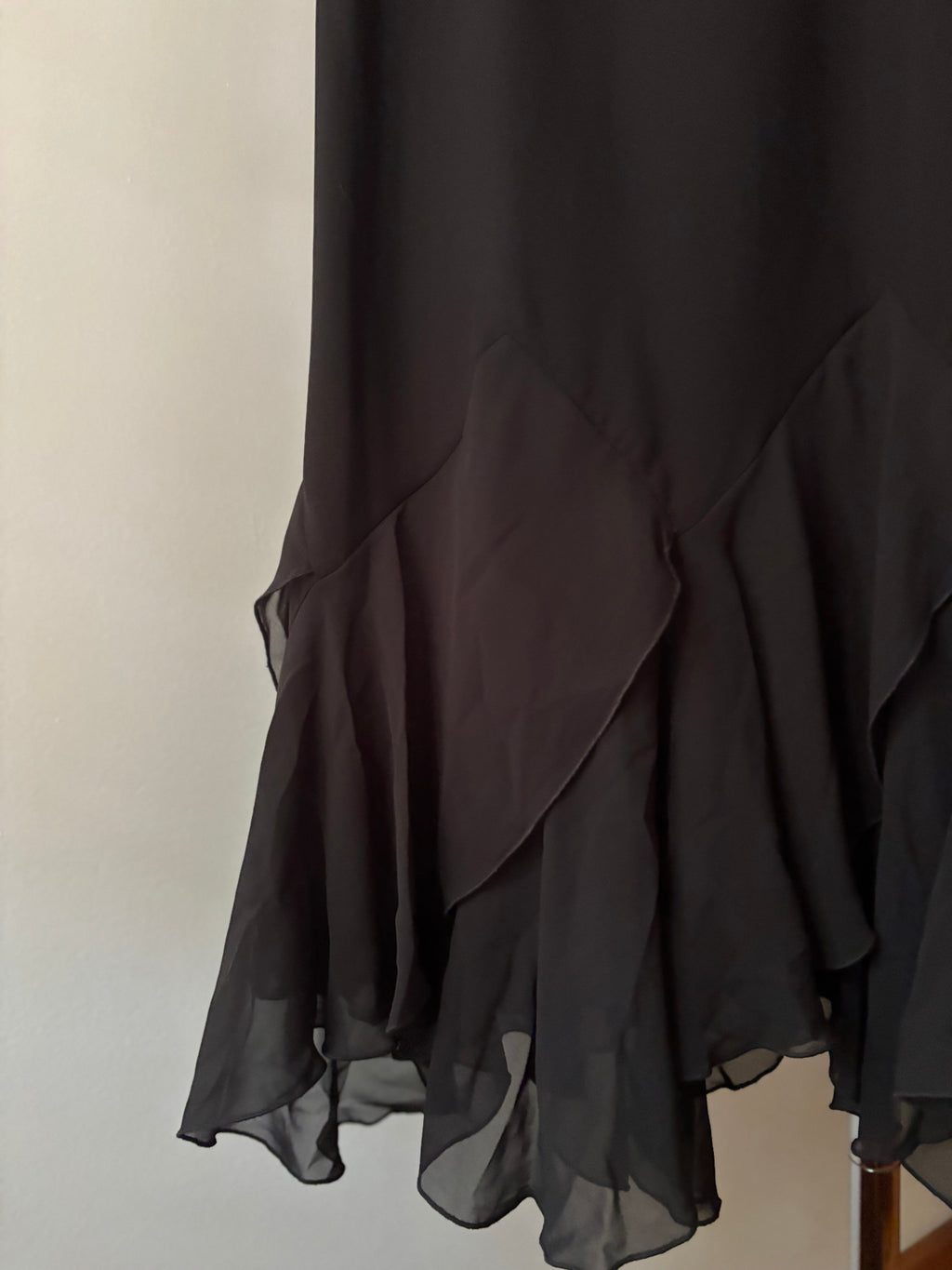1990s Black Asymmetrical Skirt | size 25-32"