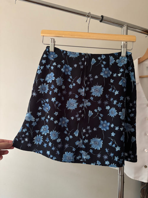 1990s Floral Mini Skirt | size 26"