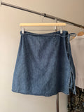 Y2K Denim Skort with Tie | size 36"