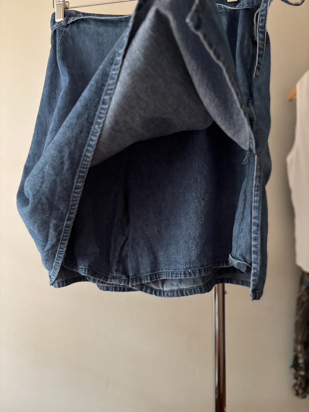Y2K Denim Skort with Tie | size 36"