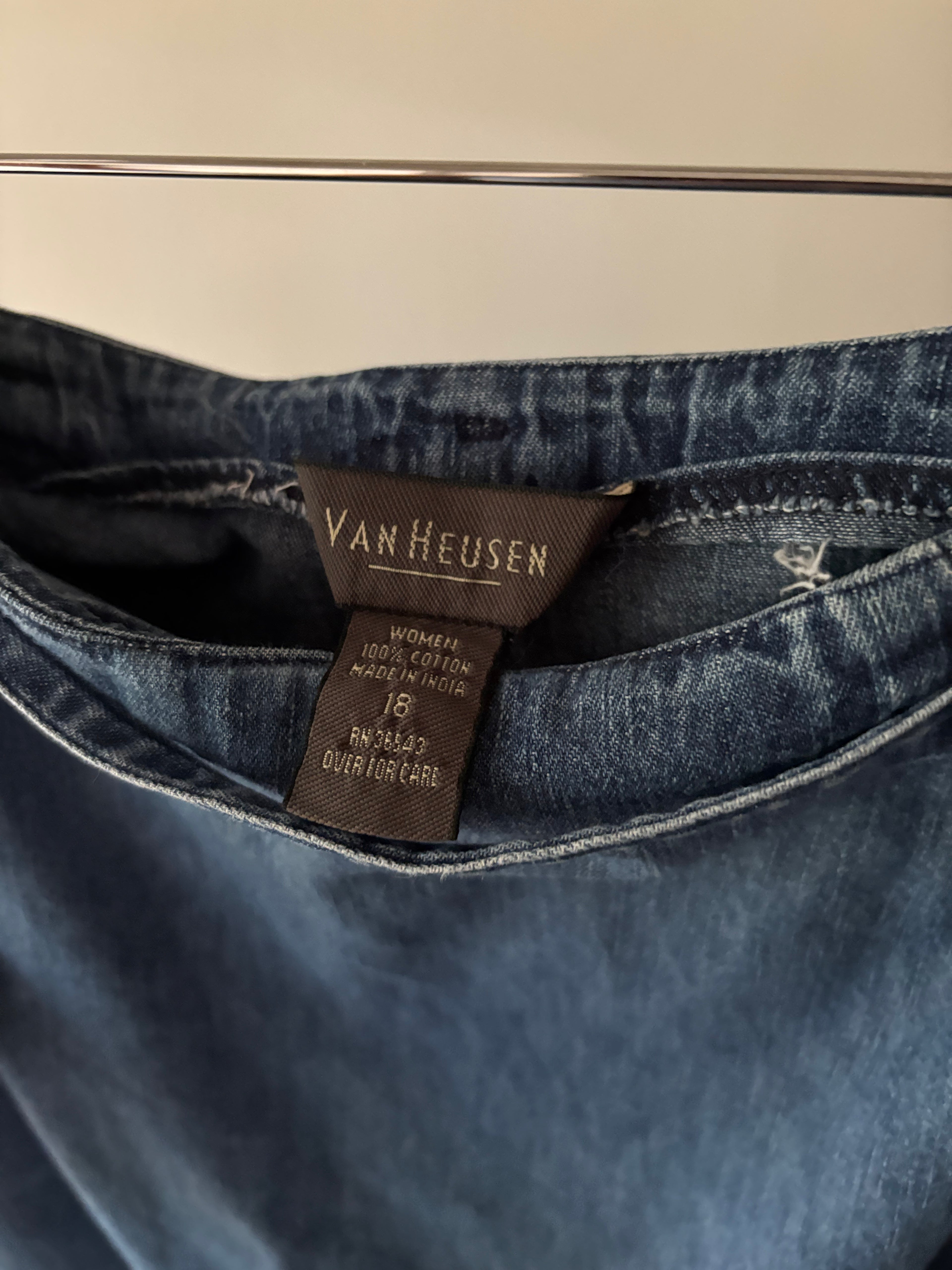 Y2K Denim Skort with Tie | size 36"