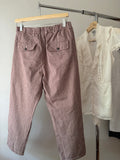 Cotton Pleated Burgundy Gingham Capris | size 29"