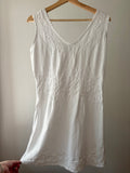 Y2K Embroidered White Cotton Mini Dress