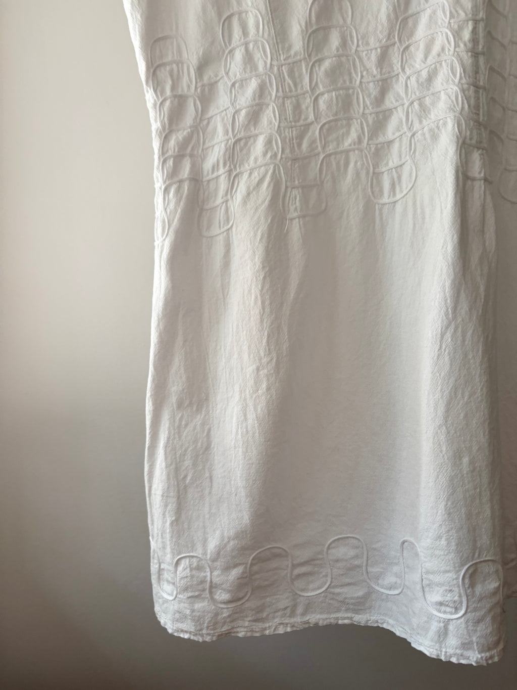 Y2K Embroidered White Cotton Mini Dress