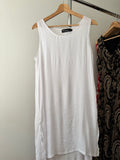 Y2K Flowy White Tank Beach Dress
