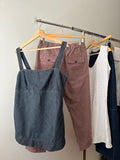 Y2K Denim Square Neck Top with Pockets