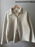 1990s Cream Boxy L.L. Bean Fleece Button Up