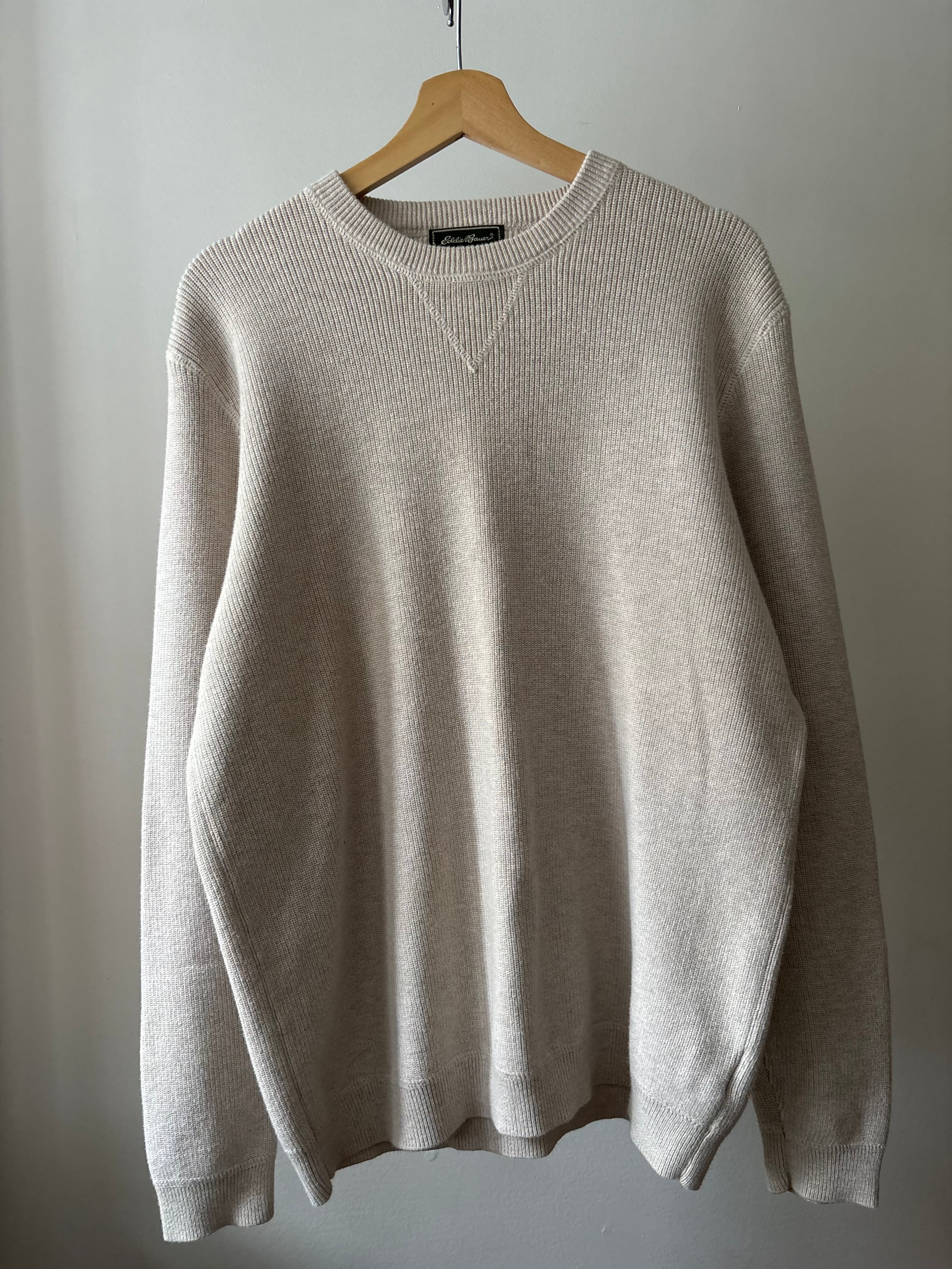 Y2K Soft & Thick Cotton Ribbed Oatmeal Sweater