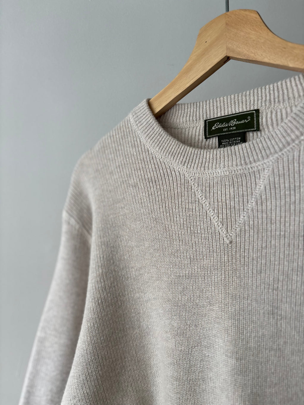 Y2K Soft & Thick Cotton Ribbed Oatmeal Sweater
