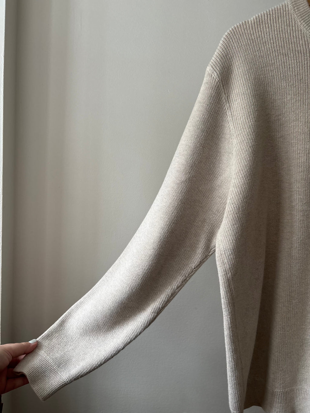Y2K Soft & Thick Cotton Ribbed Oatmeal Sweater