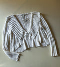 1990s Cropped Tie-Front Knit Cardigan