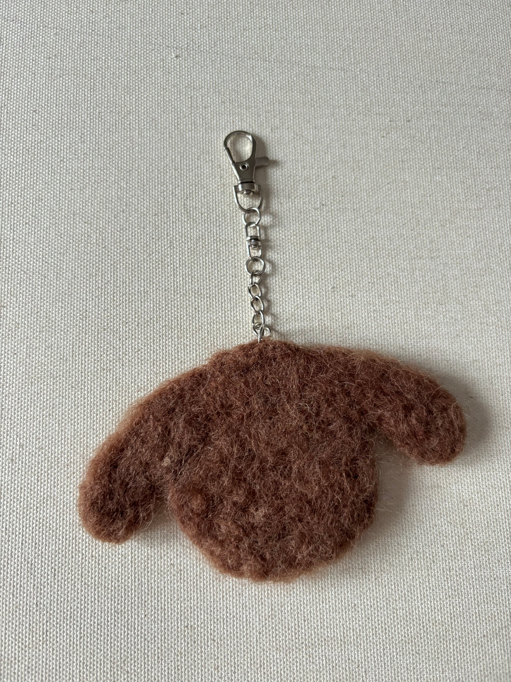 Felted Wool Brown Sheep Sweater Bag Charm
