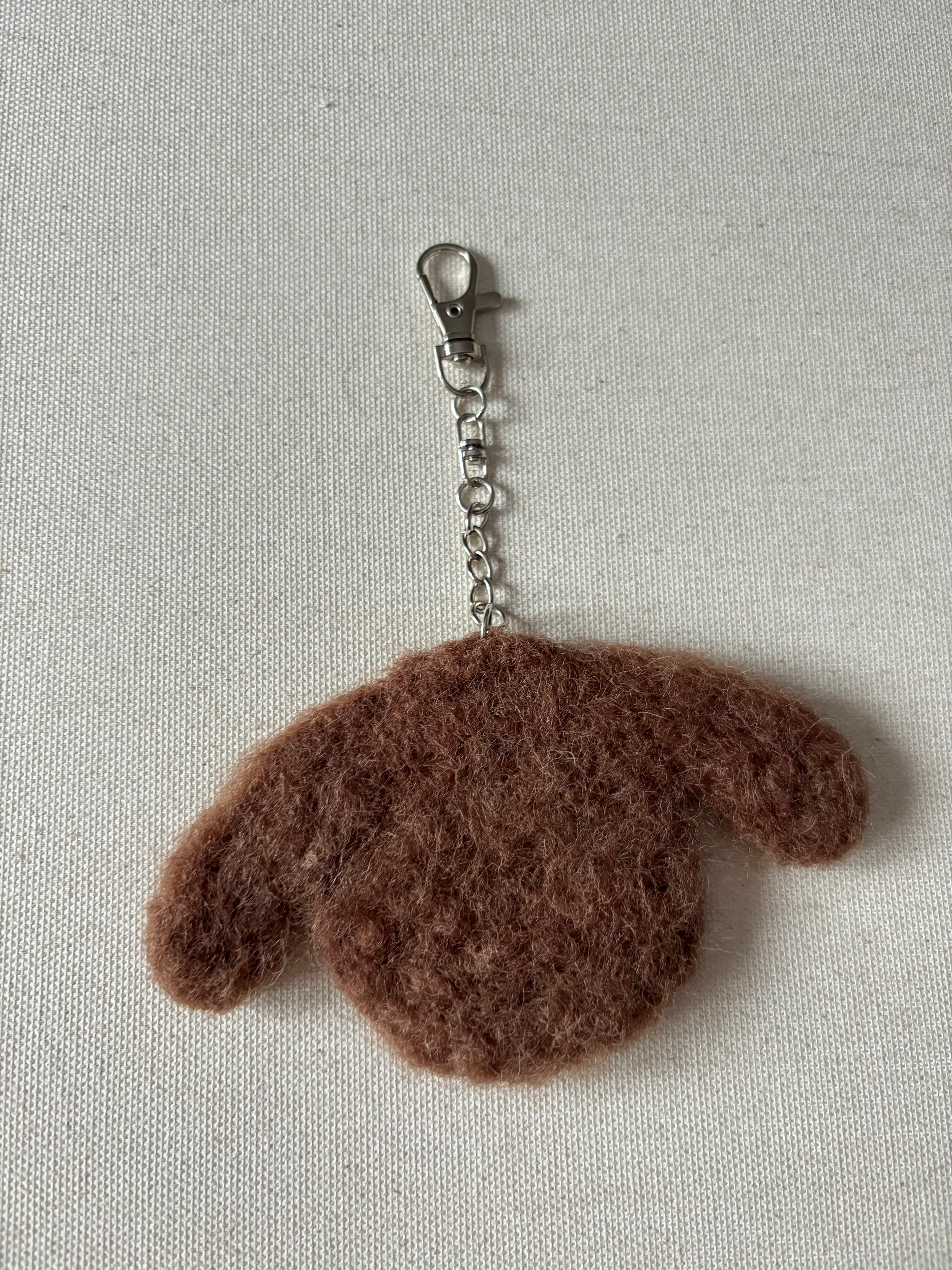 Felted Wool Brown Sheep Sweater Bag Charm