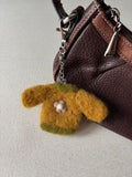 Felted Wool Yellow Floral Sweater Bag Charm