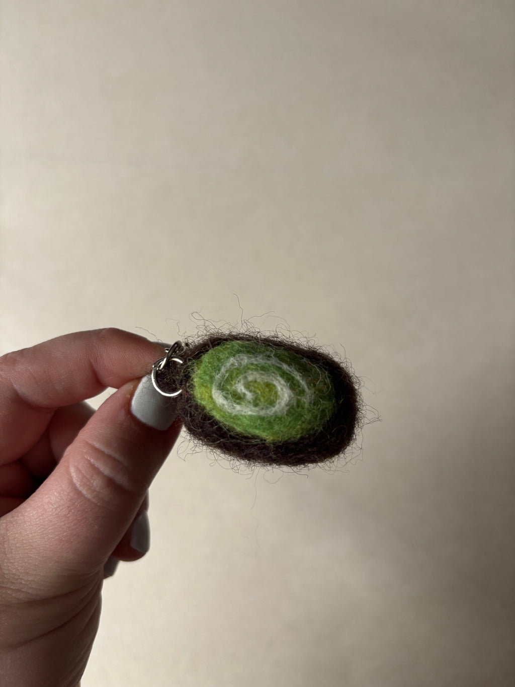 Felted Wool Matcha Latté Bag Charm