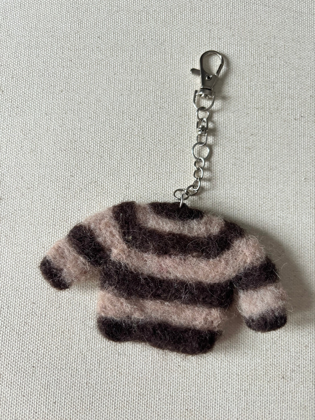 Felted Wool Flower Sweater Bag Charm