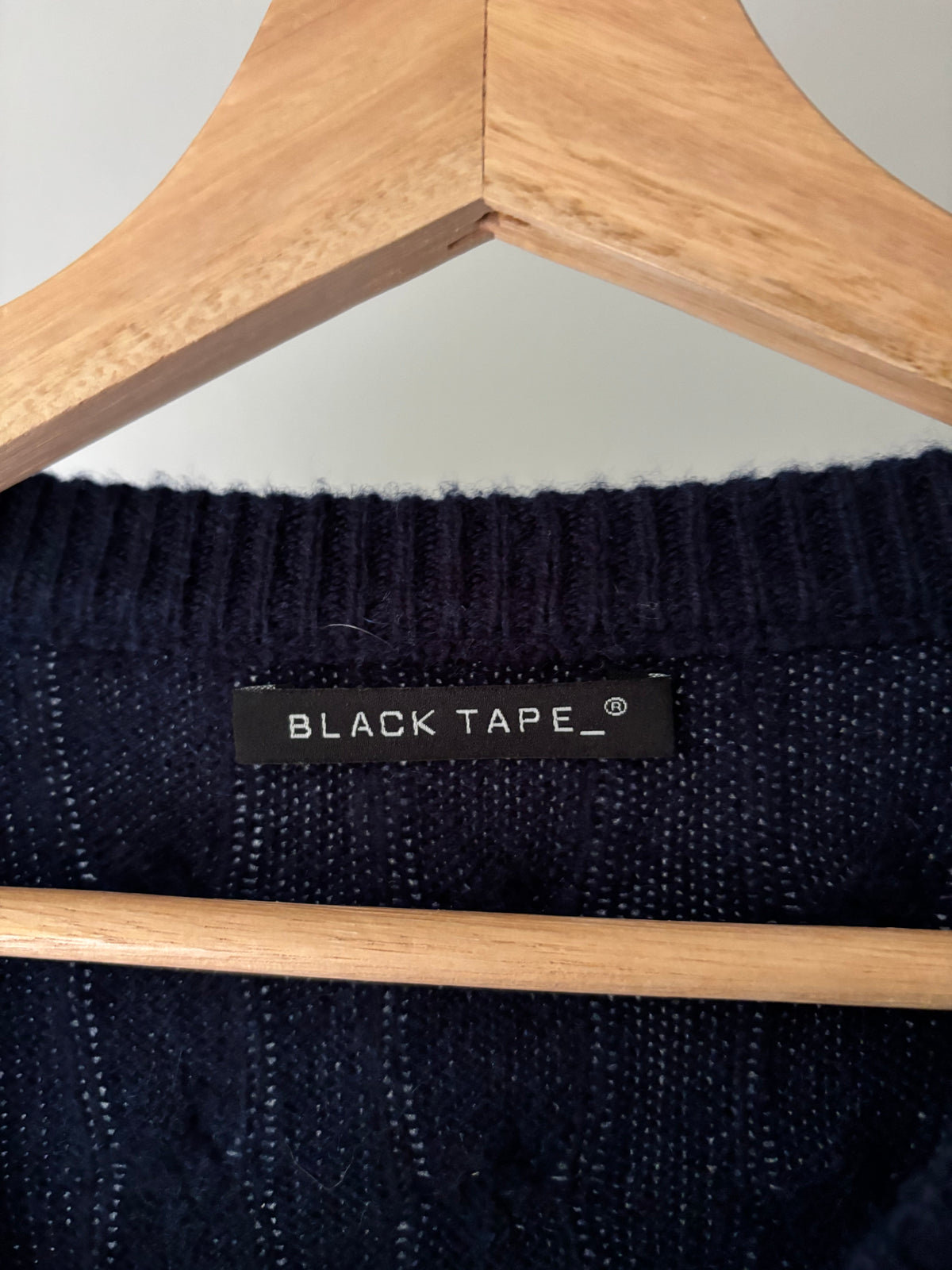 Navy Blue Cashmere Cable knit Sweater