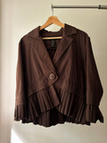 Y2K Brown Jacket with Pleating