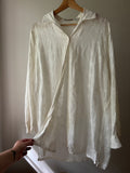 1990s Lightweight Embroidered Floral Blouse