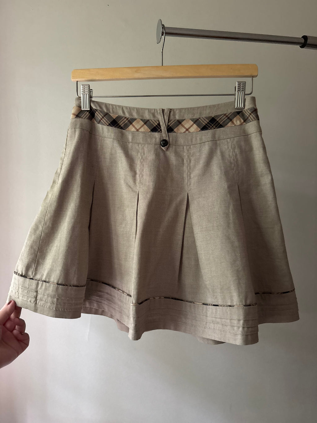 1990s Pleated Mini Skirt | Size 26"