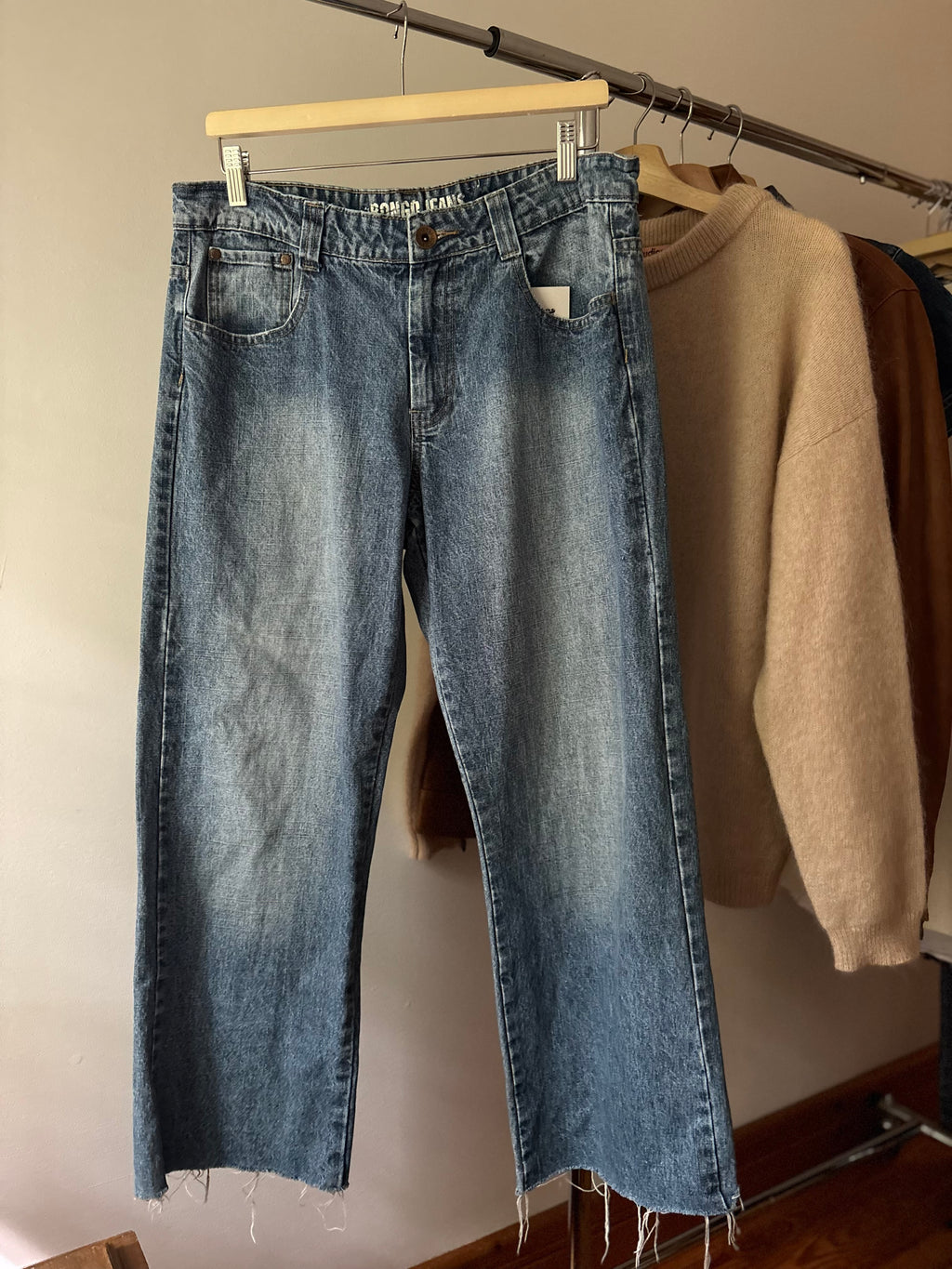Y2K Baggy Low/Mid Rise Jeans | Size 34"