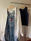 Tommy Jeans Midwash Overalls with Flag | Size 32"