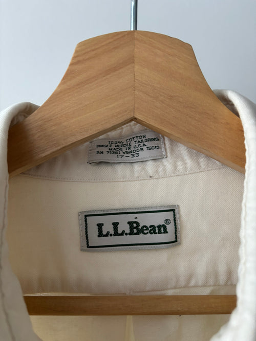 1980s Cream L.L. Bean Shirt | Vintage Button Up